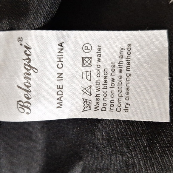 Belongsci Black Whimsigoth Fairy Ruffle Bell Sleeves V-Neck Dress XL - Picture 12 of 15